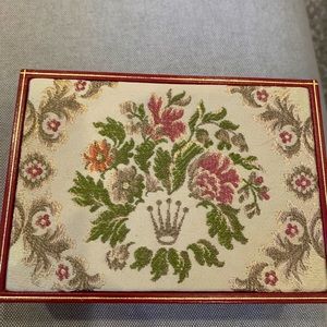 Authentic vintage 1960s-1970s Rolex tapestry box